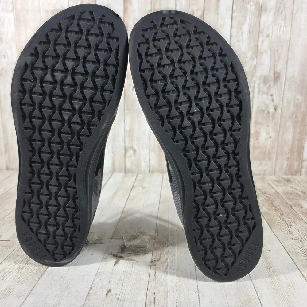 NOBULL Black Grey Camo Canvas Trainer Shoes Womens 11.5 Mens 10 Low Top Sneakers
